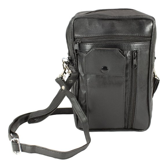 Lambskin Leather Shoulder Travel Bag Phone Organizer Bag - Picture 12 of 15